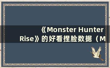 《Monster Hunter Rise》的好看捏脸数据（Monster Hunter Rise 捏脸）